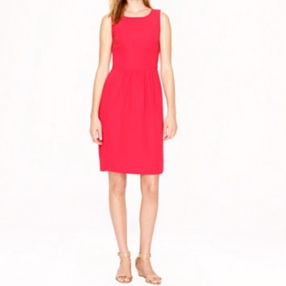 J. Crew Dresses & Skirts - J. Crew Camille Coral Sleeveless Shift Tailored Wrinkle Resistant Crepe Dress 0